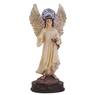 Imagem do Anjo Rafael em Resina 15 cm