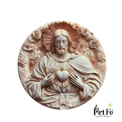 Adorno Sagrado Coração de Jesus 20x20cm