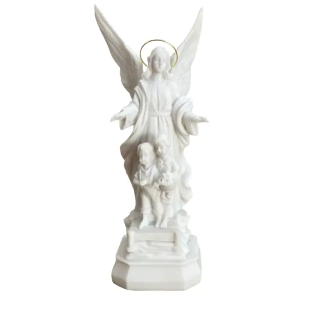 Anjo da Guarda 20cm — Escultura em Pó de Mármore