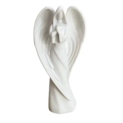 Anjo Estilizado 22cm — Escultura em Pó de Mármore