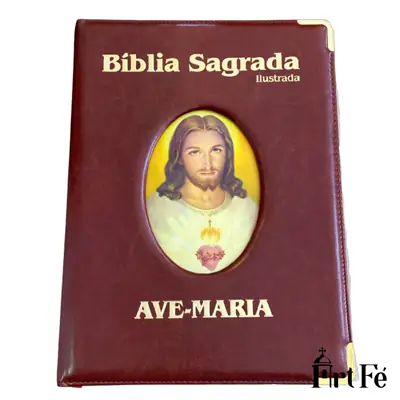 Bíblia Ave Maria Ilustrada de Luxo — Formato Grande