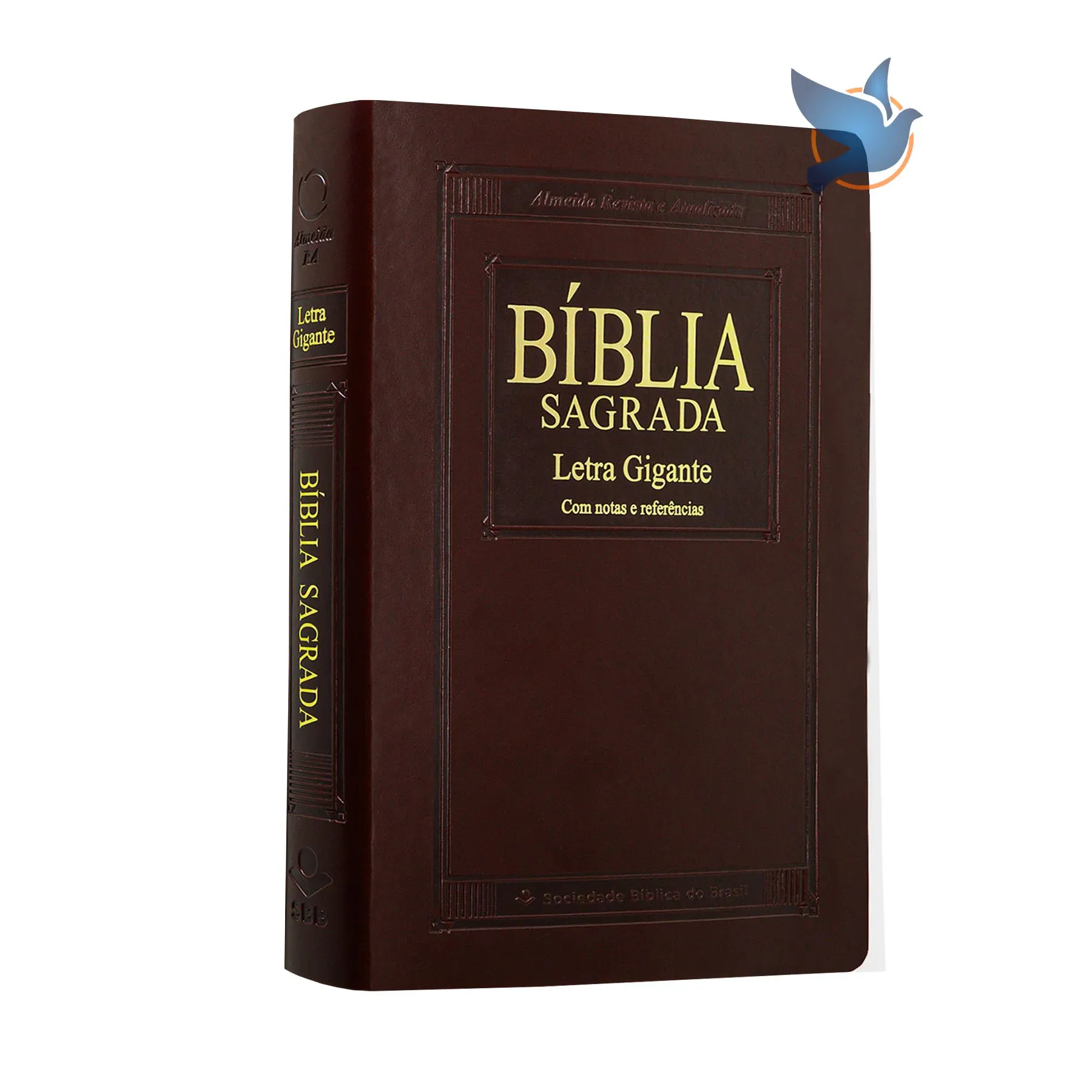 Bíblia Sagrada ARA Letra gigante Índice Lateral Capa Marrom