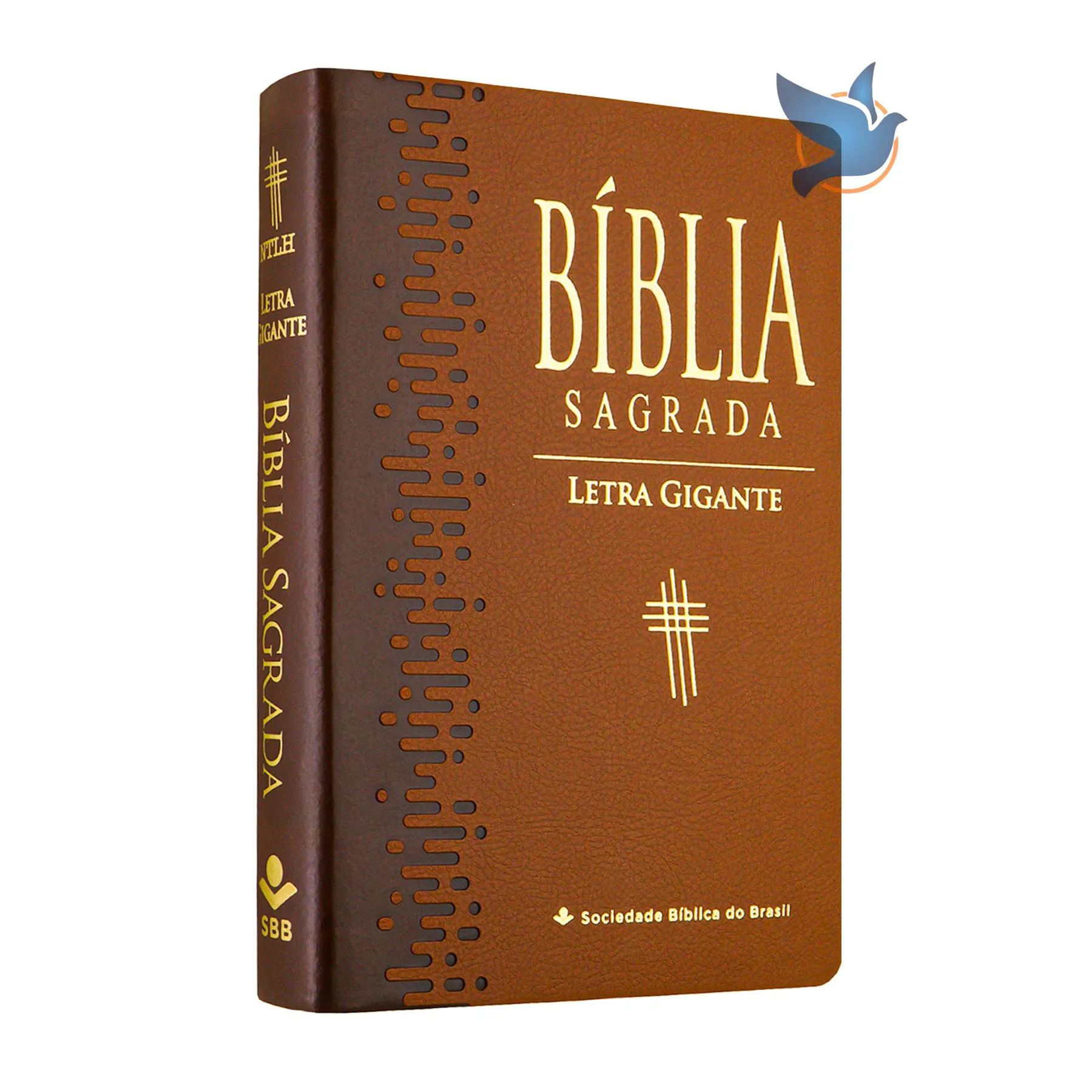 Bíblia Sagrada NTLH Letra gigante Índice Lateral Capa Marrom