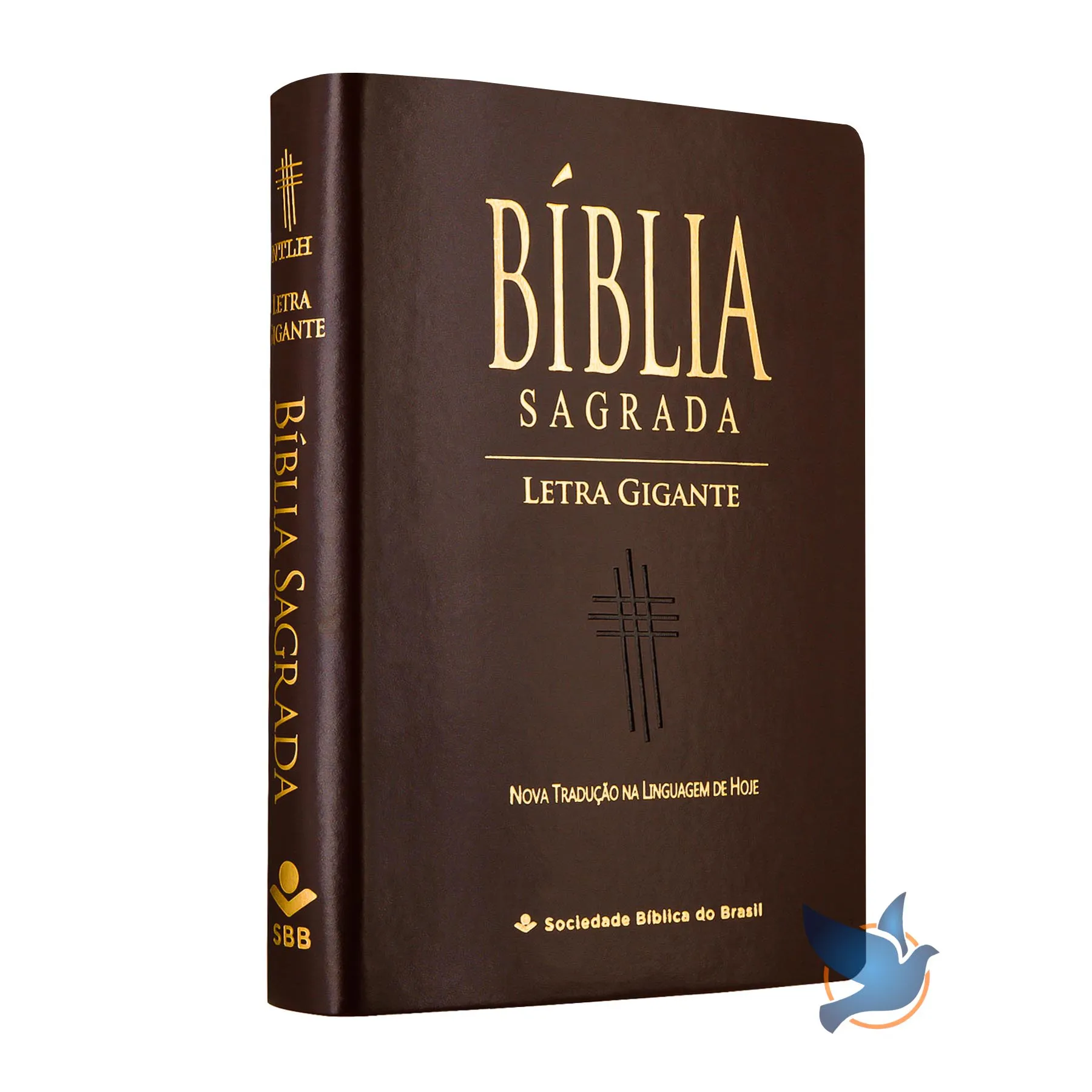 Bíblia Sagrada NTLH Letra gigante Índice Lateral Capa Marrom