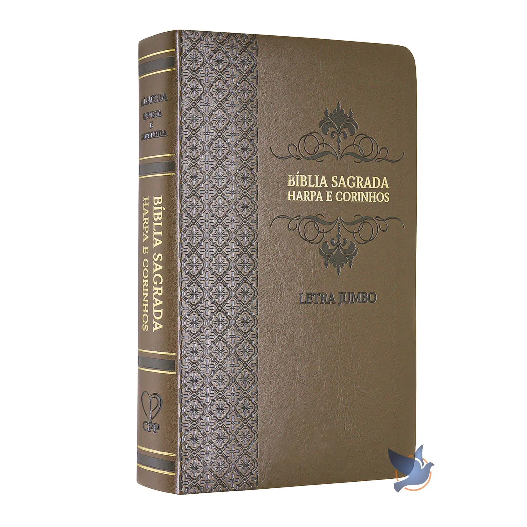 Bíblia Sagrada ARC Letra jumbo com Harpa Capa Marrom