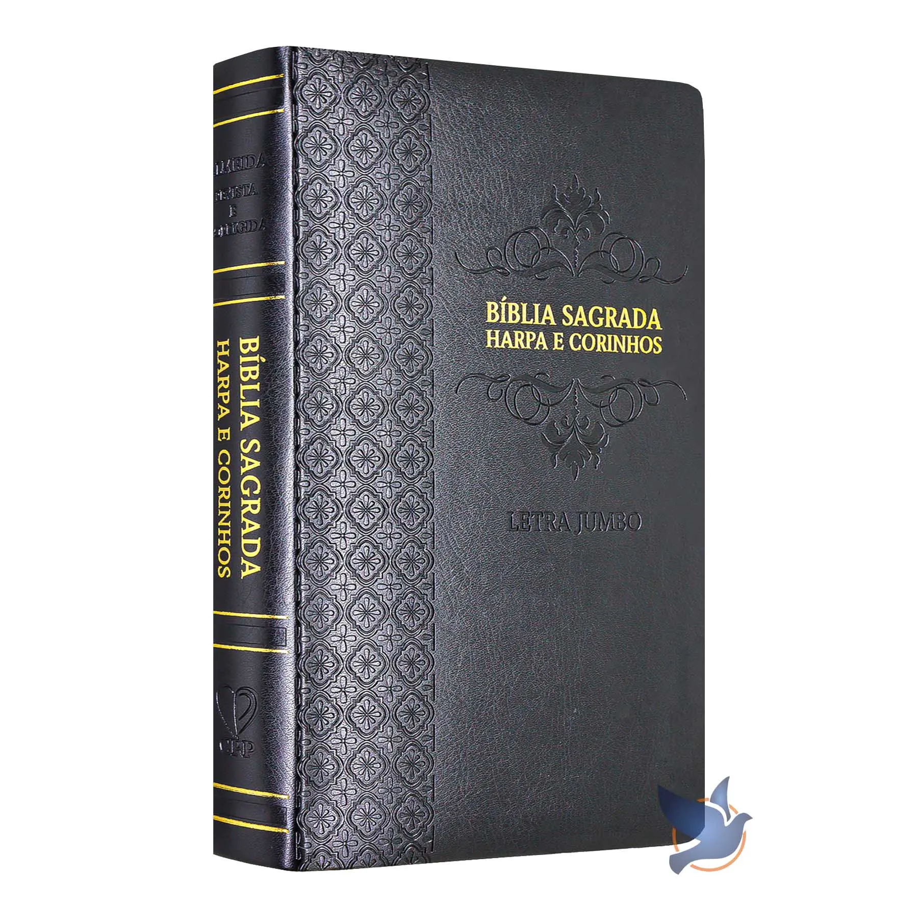 Bíblia Sagrada ARC Letra jumbo com Harpa Capa Preta