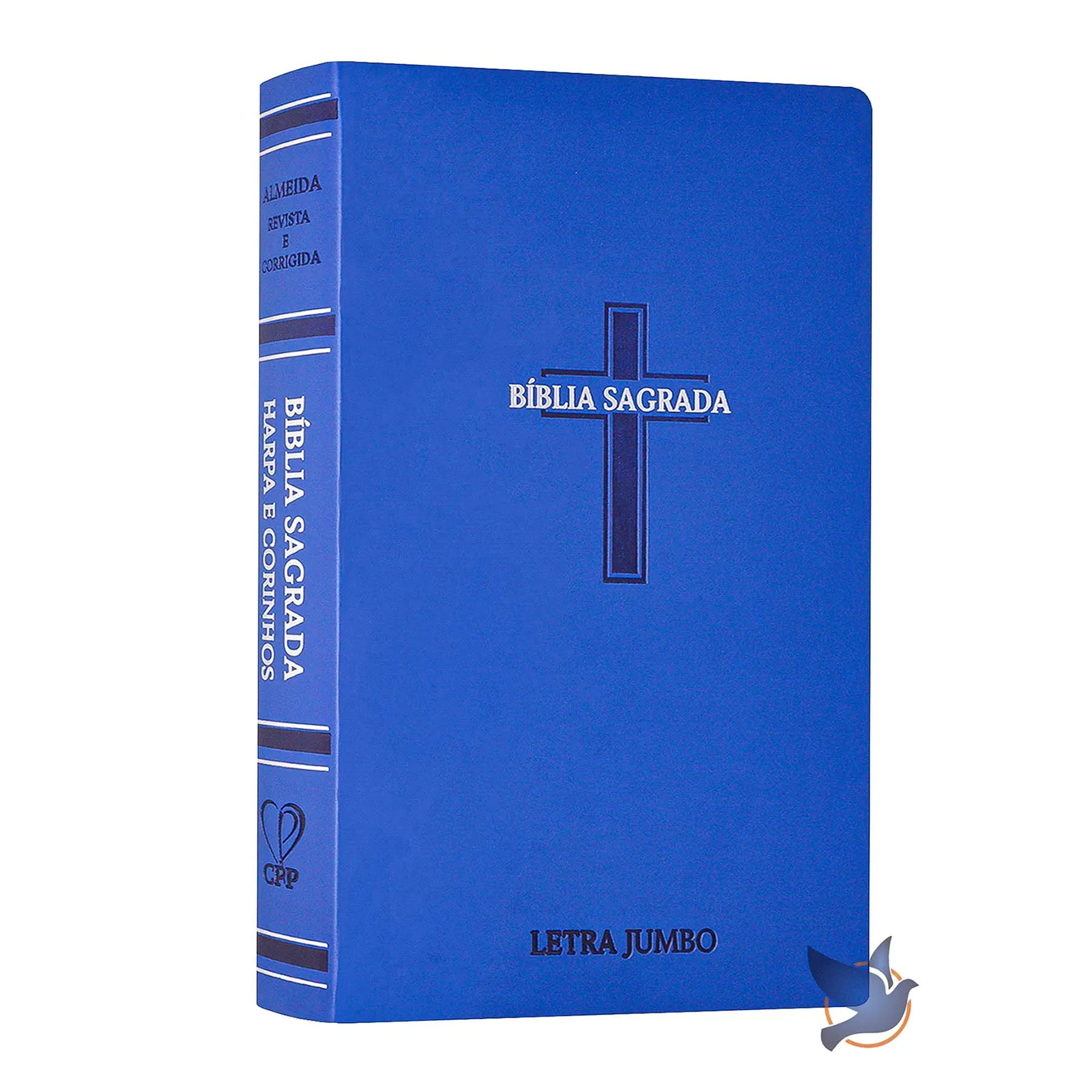 Bíblia Sagrada ARC Letra jumbo com Harpa Capa Azul