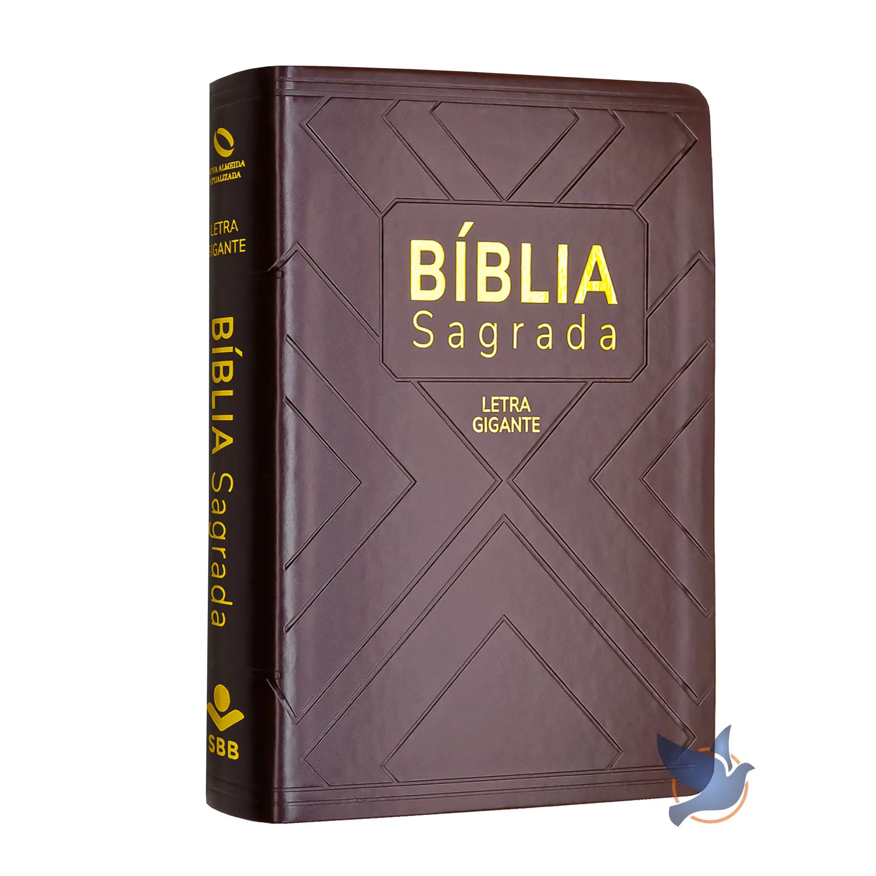 Bíblia Sagrada NAA Letra gigante Índice Lateral Capa Marrom