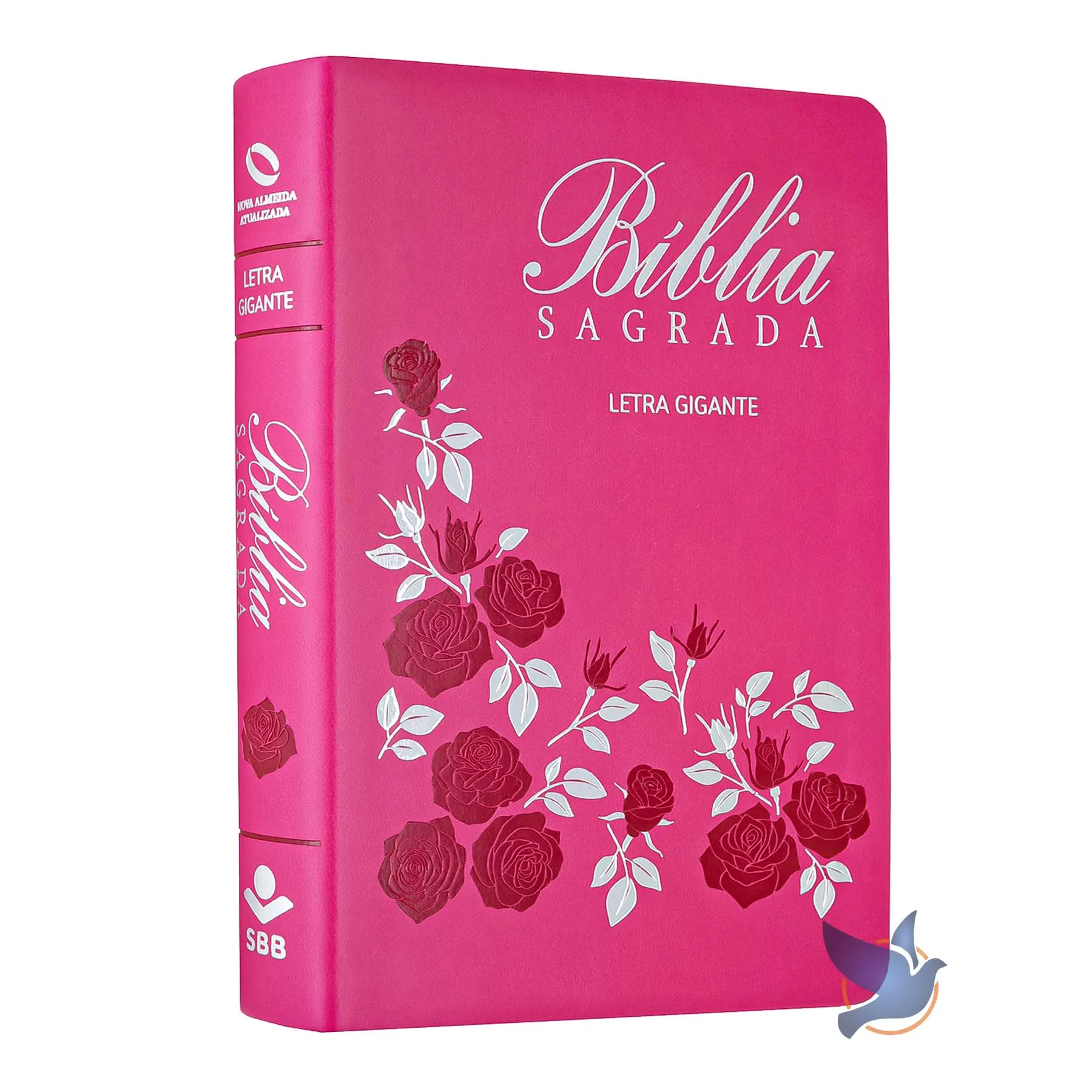 Bíblia Sagrada NAA Letra gigante Índice Lateral Capa Pink