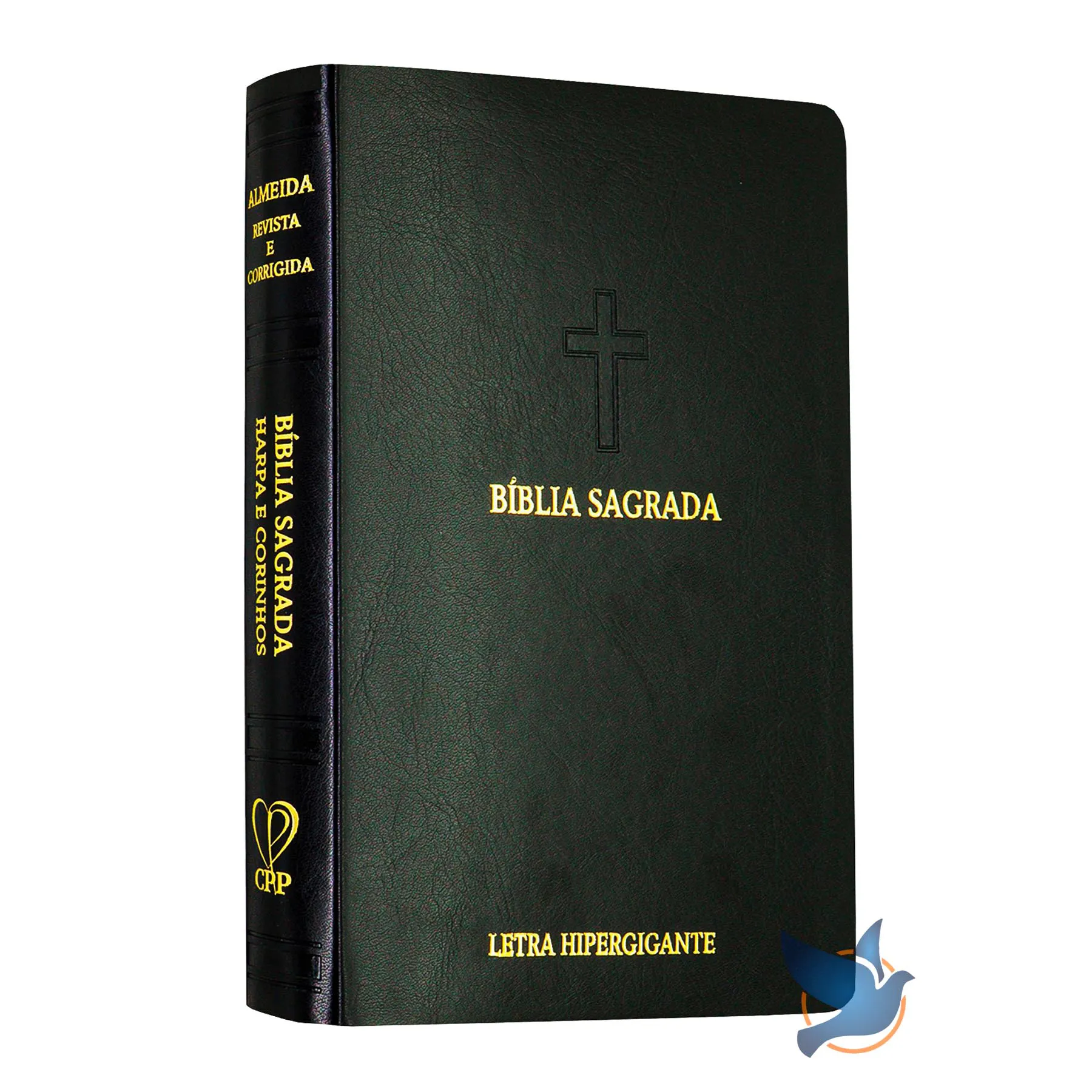 Bíblia Sagrada ARC Letra hipergigante Índice Lateral e com Harpa Capa Preta
