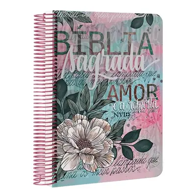 Bíblia Anote Espiral — Estampa Flor Artística, NVI