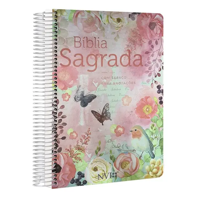 Bíblia Anote Espiral — Estampa Flores Virtuosa, NVI