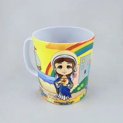 Caneca Infantil Imaculado Coração de Maria em Polímero