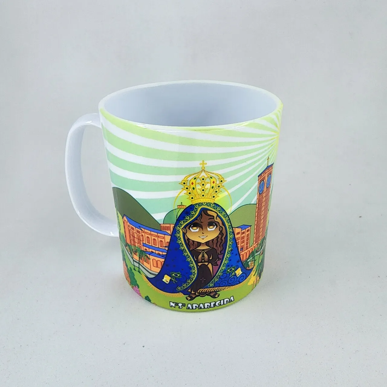 Caneca Infantil Nossa Senhora Aparecida em Polímero