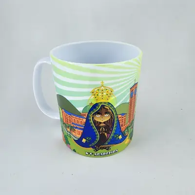Caneca Infantil Nossa Senhora Aparecida em Polímero