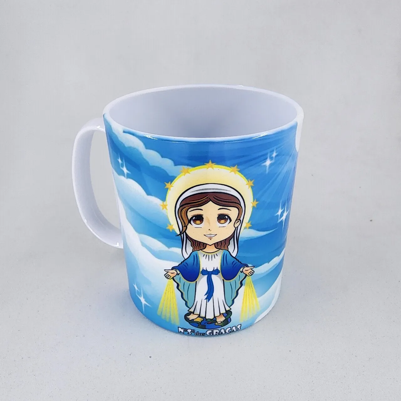 Caneca Infantil Nossa Senhora das Graças em Polímero
