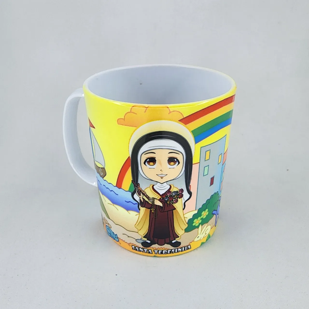 Caneca Infantil Santa Teresinha em Polímero Resistente