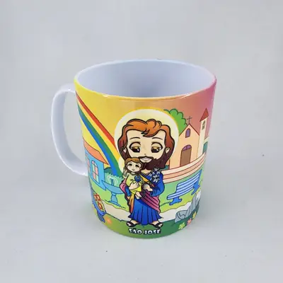 Caneca Infantil São José em Polímero para Crianças