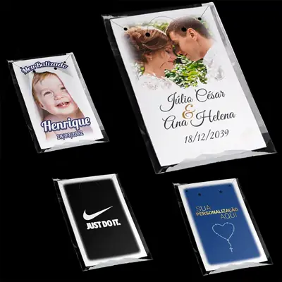 Cartela Personalizável 6x9cm para Lembranças de Paróquia
