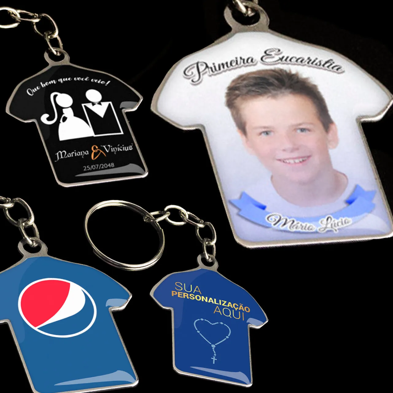 Chaveiro Camisa Personalizável para Brindes de Paróquia
