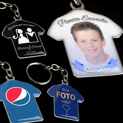 Chaveiro Camisa Personalizável para Brindes de Paróquia