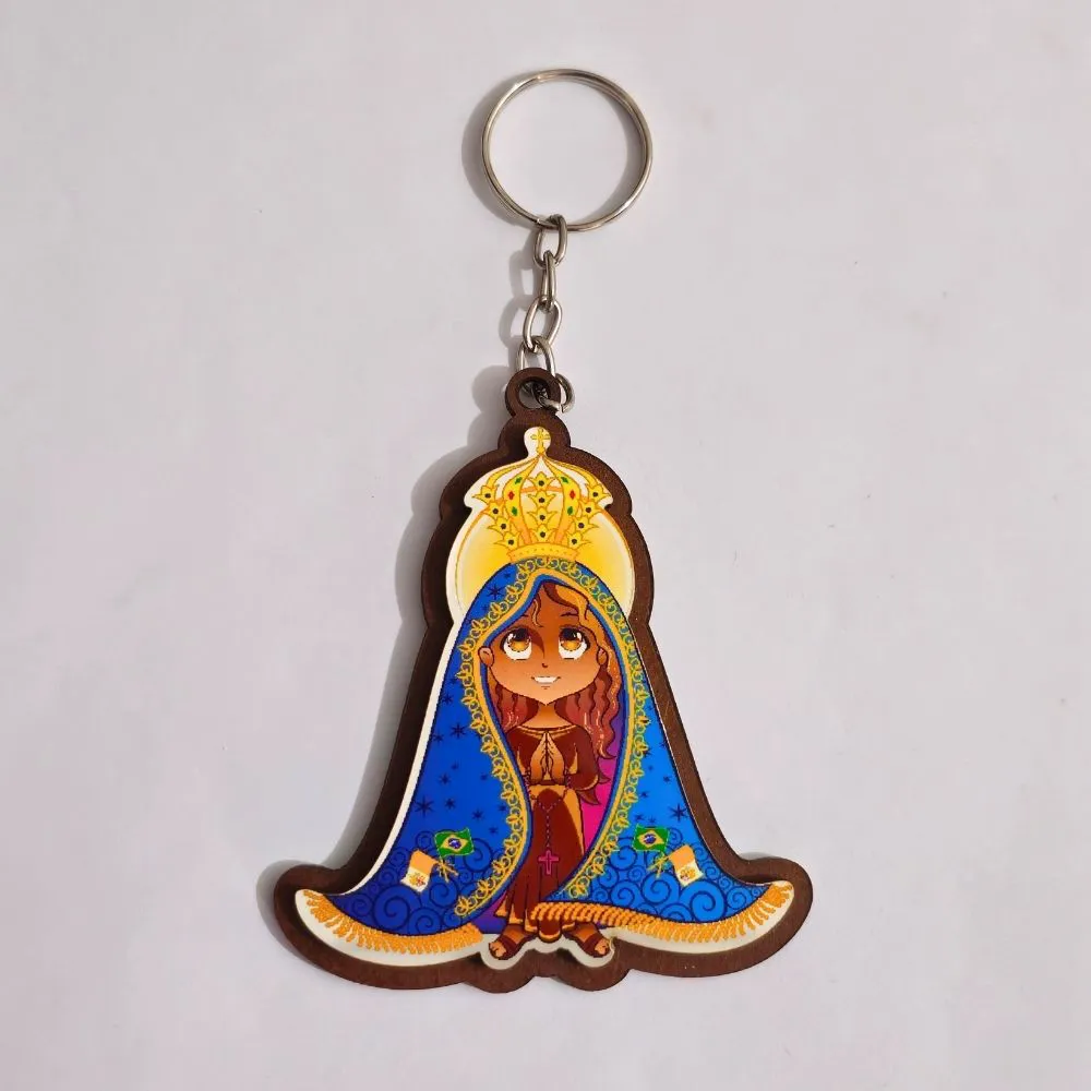 Chaveiro de Madeira Nossa Senhora Aparecida Infantil