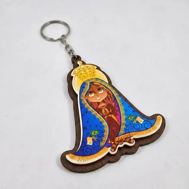 Chaveiro de Madeira Nossa Senhora Aparecida Infantil
