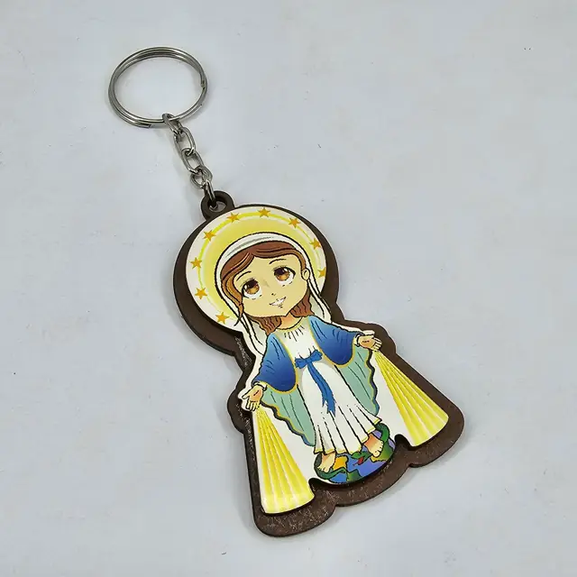Chaveiro de Madeira Nossa Senhora das Graças Infantil