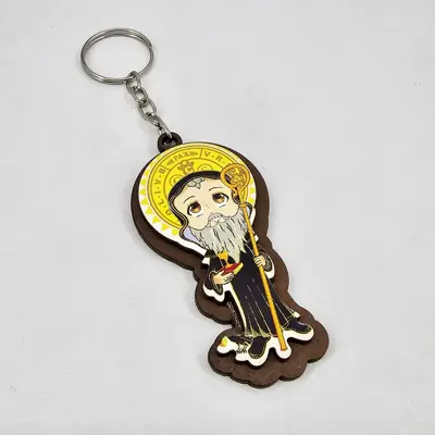 Chaveiro de Madeira São Bento Infantil para Crianças
