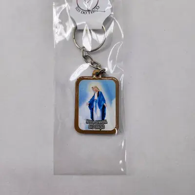Chaveiro de Madeira Quadrado Nossa Senhora das Graças
