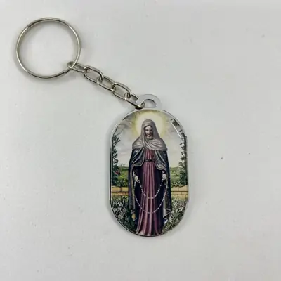 Chaveiro Plaqueta Dupla Face Lágrimas e Jesus Manietado