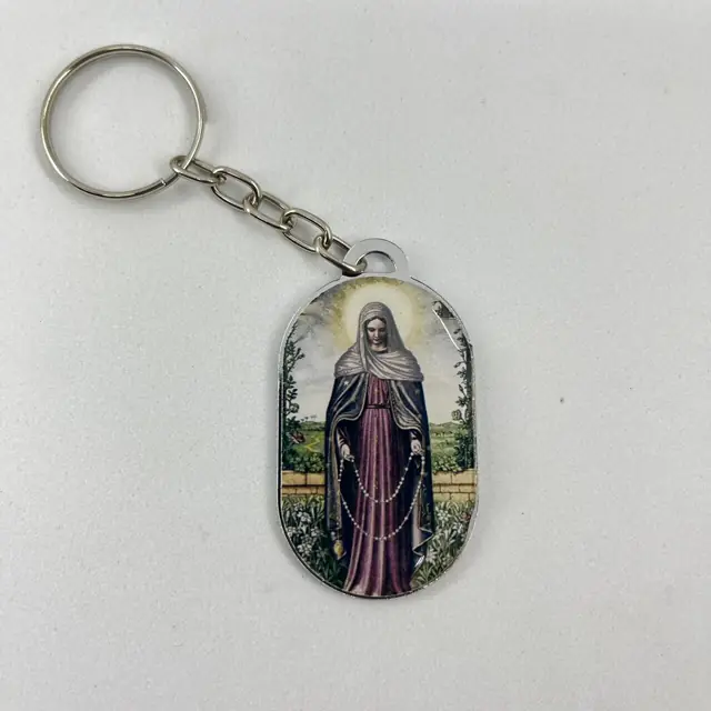 Chaveiro Plaqueta Dupla Face Lágrimas e Jesus Manietado