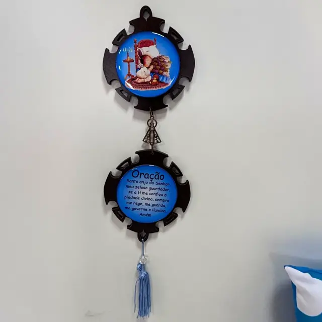 Adorno de Parede com Oração do Anjo da Guarda