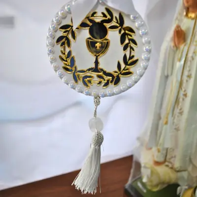 Adorno Decorativo Símbolos da Eucaristia com Tassel