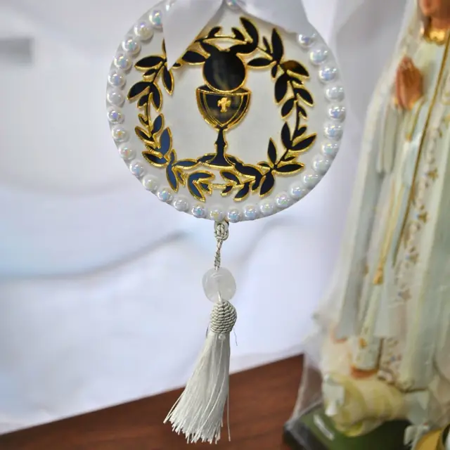 Adorno Decorativo Símbolos da Eucaristia com Tassel