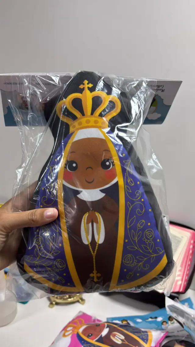 Almofada Infantil de Nossa Senhora Aparecida - Modelo Decorativo