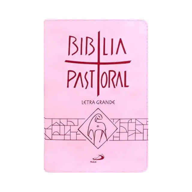 Bíblia Pastoral Letra Grande - Capa Rosa com Zíper