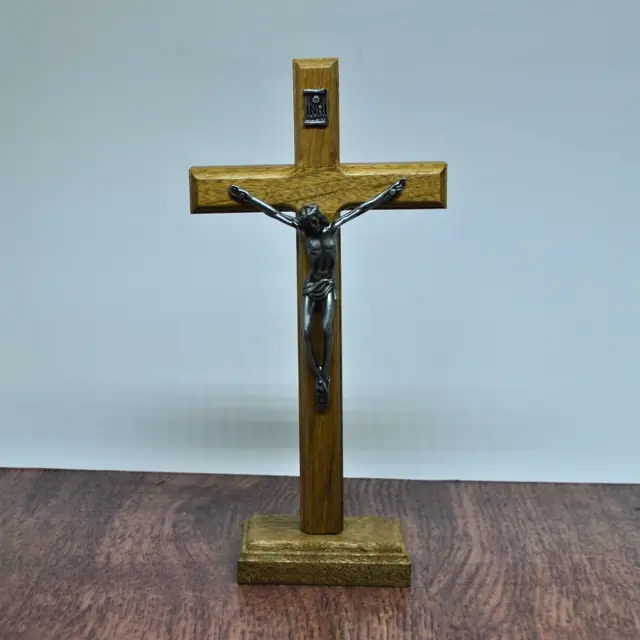Crucifixo Madeira de Mesa 19cm
