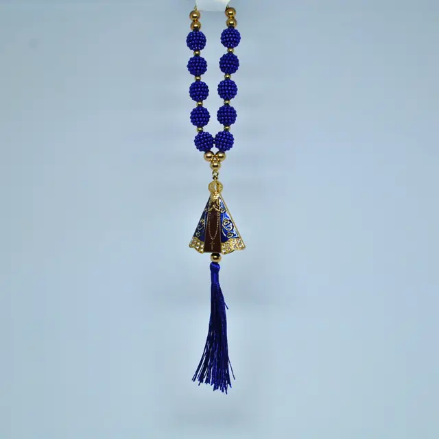 Dezena Amora Pompom - Nossa Senhora Aparecida - Azul