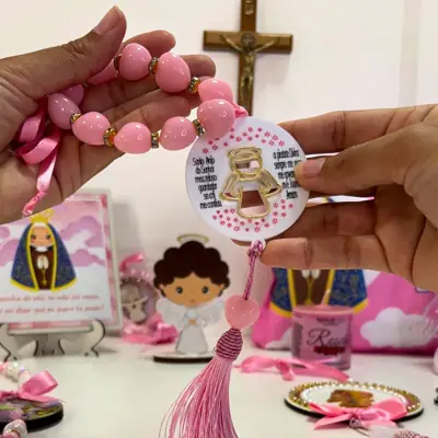 Dezena Anjo da Guarda Rosa com Oração