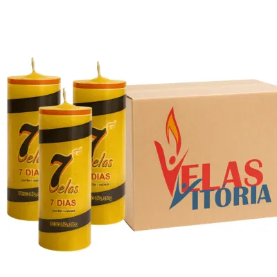 Vela De 7 Dias 250g Colorida - Caixa 25 Unidades
