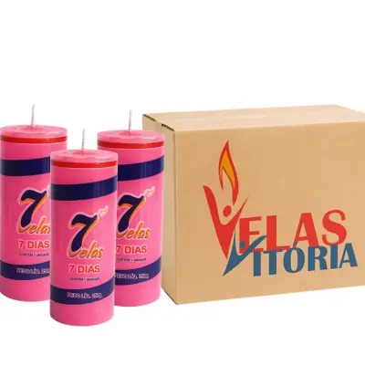 Velas De 7 Dias 250g Caixa Com 25 Unidades Atacado