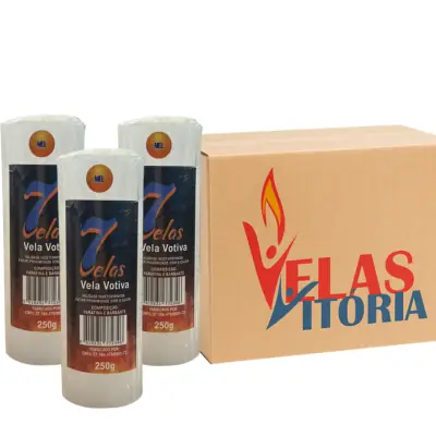 Vela de 7 Dias Mel 250g — Caixa com 25 Unidades
