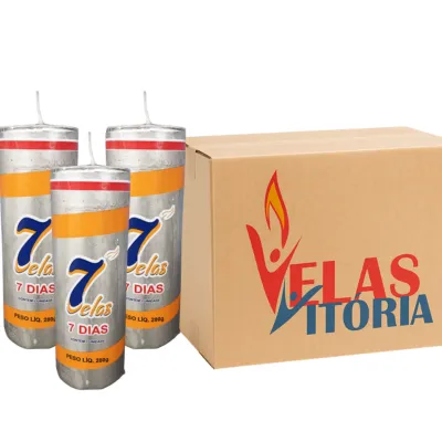 Caixa Atacado 25 Velas 7 Dias Prata E Dourado