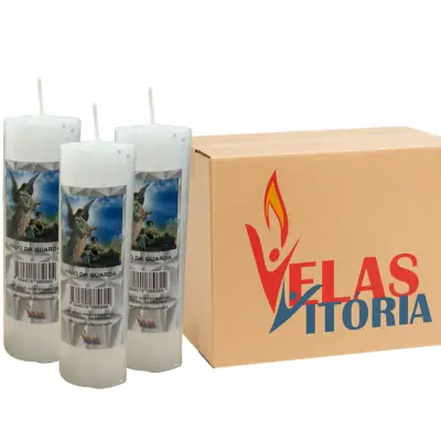 Caixa Atacado 25 Velas 7 Dias Com Santinho