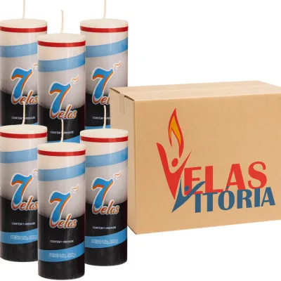 Caixa Atacado 25 Velas Votivas 200g Bicolor