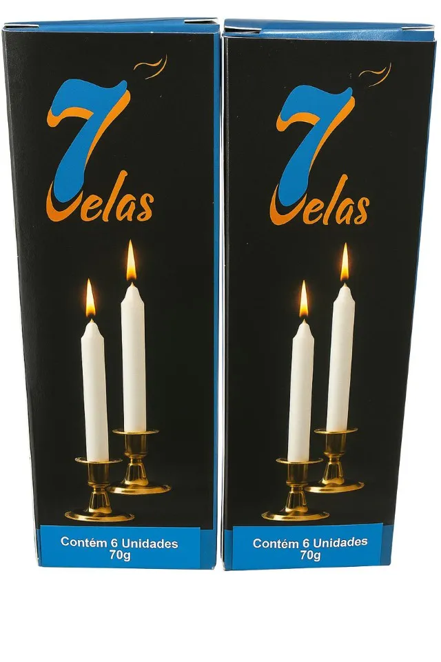 Caixa Com 6 Velas Brancas Para Oração Diária