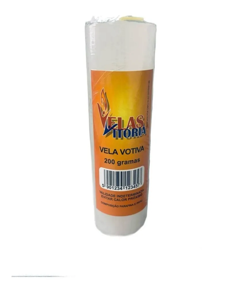 Kit 20 Velas Votivas 200g Brancas