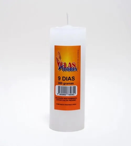 Kit 40 Velas De 9 Dias Brancas Ou Coloridas