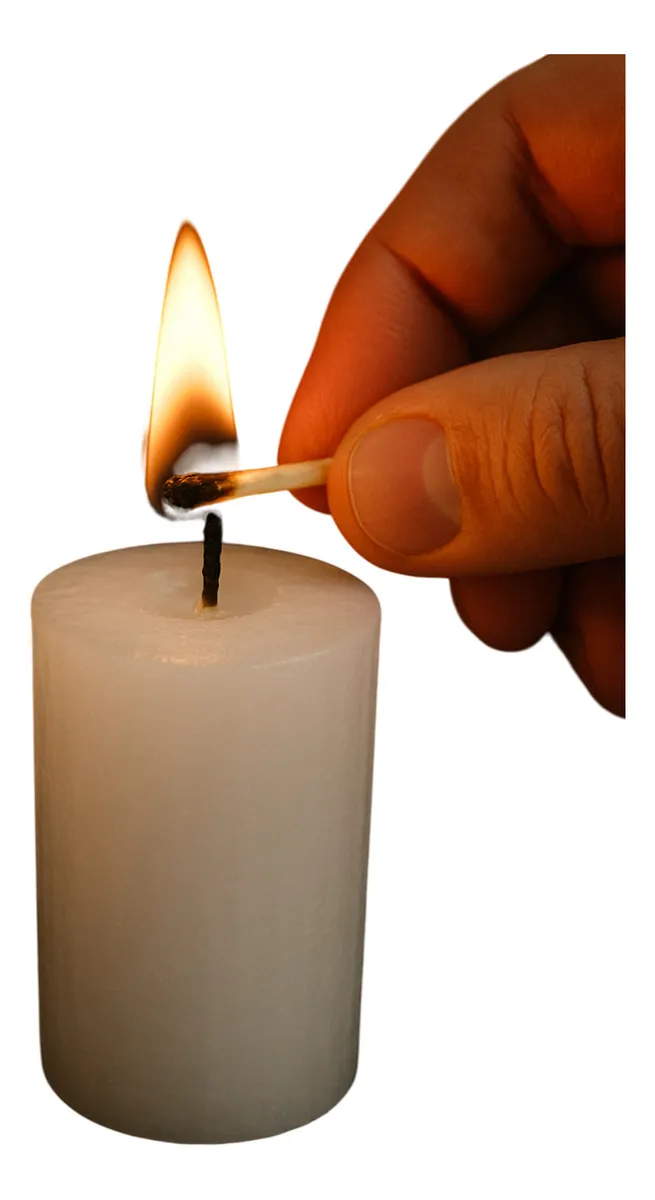 Kit 2 Velas De 3 Dias 8cm Brancas